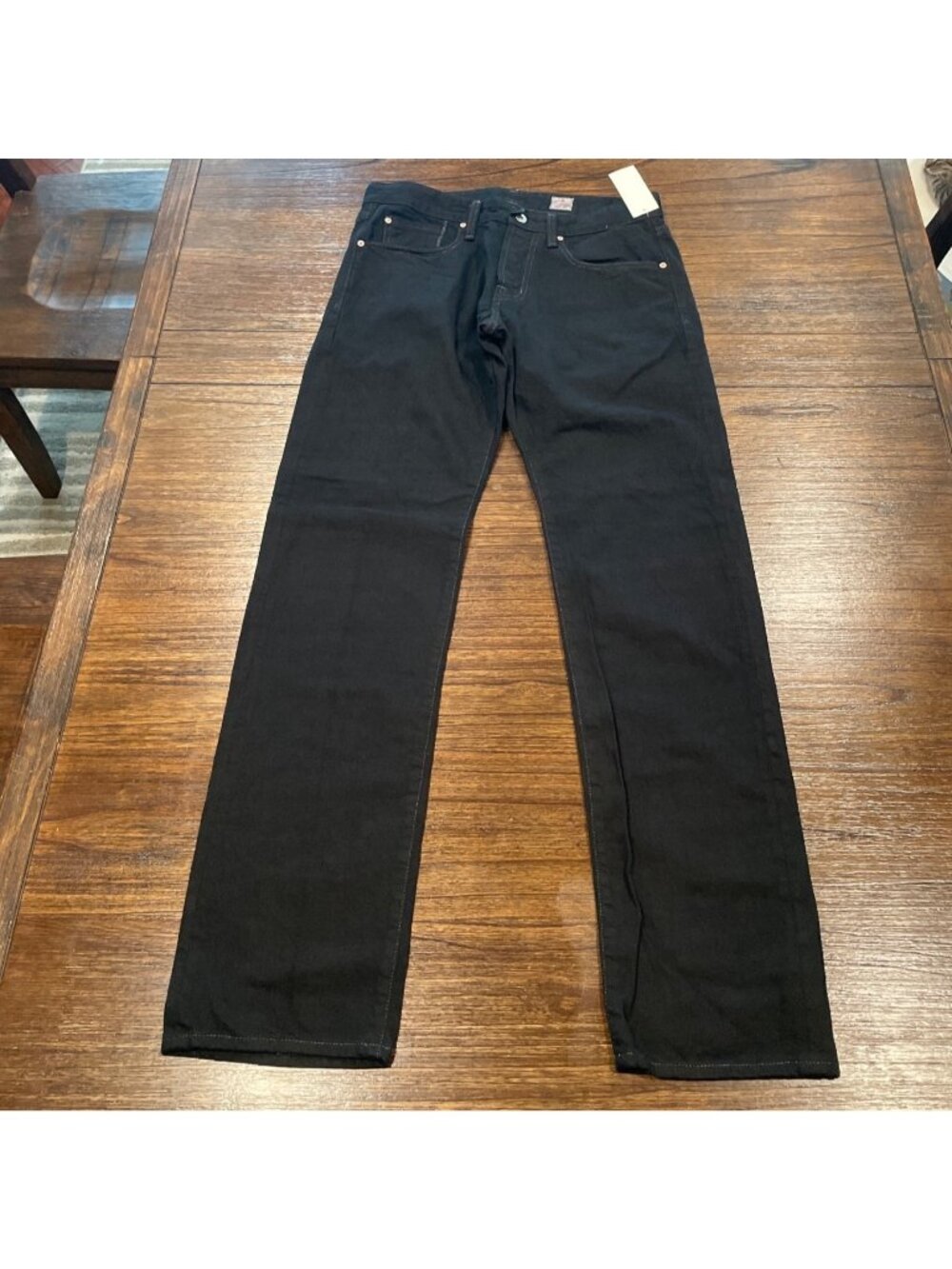 AG Straight Leg Jean Men's 32x33 Black Dark Wash Casual Workwear Button Fly